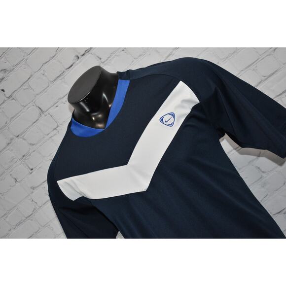 Nike Soccer Jersey Shirt Mens Size XL Blue Dri-Fit Performance Gym Workout - Picture 1 of 5